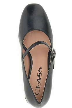 Décolleté Mary Jane Nere Tacco 5 cm Made In Italy Pittarello Class 710