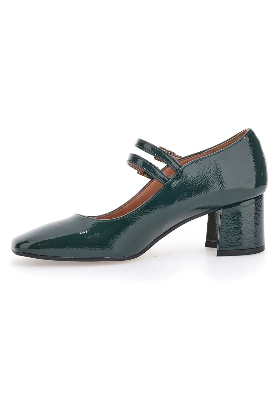 Décolleté Mary Jane Verde Scuro con Cinturini PITTARELLO C5010