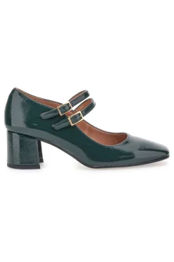 Décolleté Mary Jane Verde Scuro con Cinturini PITTARELLO C5010