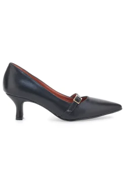 Décolleté Nere A Punta Con Tacco Basso Pittarello Elite 6070