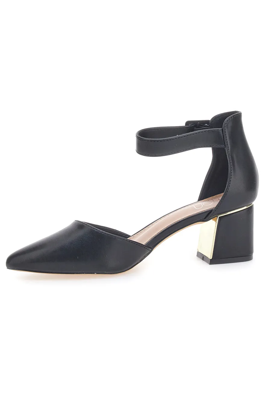Décolleté Nere A Punta con Cinturino Alla Caviglia e Tacco Medio MON DIEU 8257482838