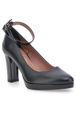 Décolleté nere con cinturino e plateau Pittarello Class 2594
