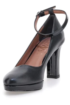 Décolleté nere con cinturino e plateau Pittarello Class 2594