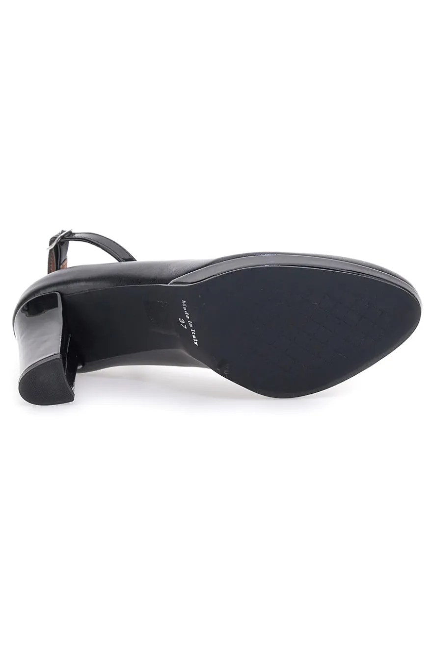 Décolleté nere con cinturino e plateau Pittarello Class 2594
