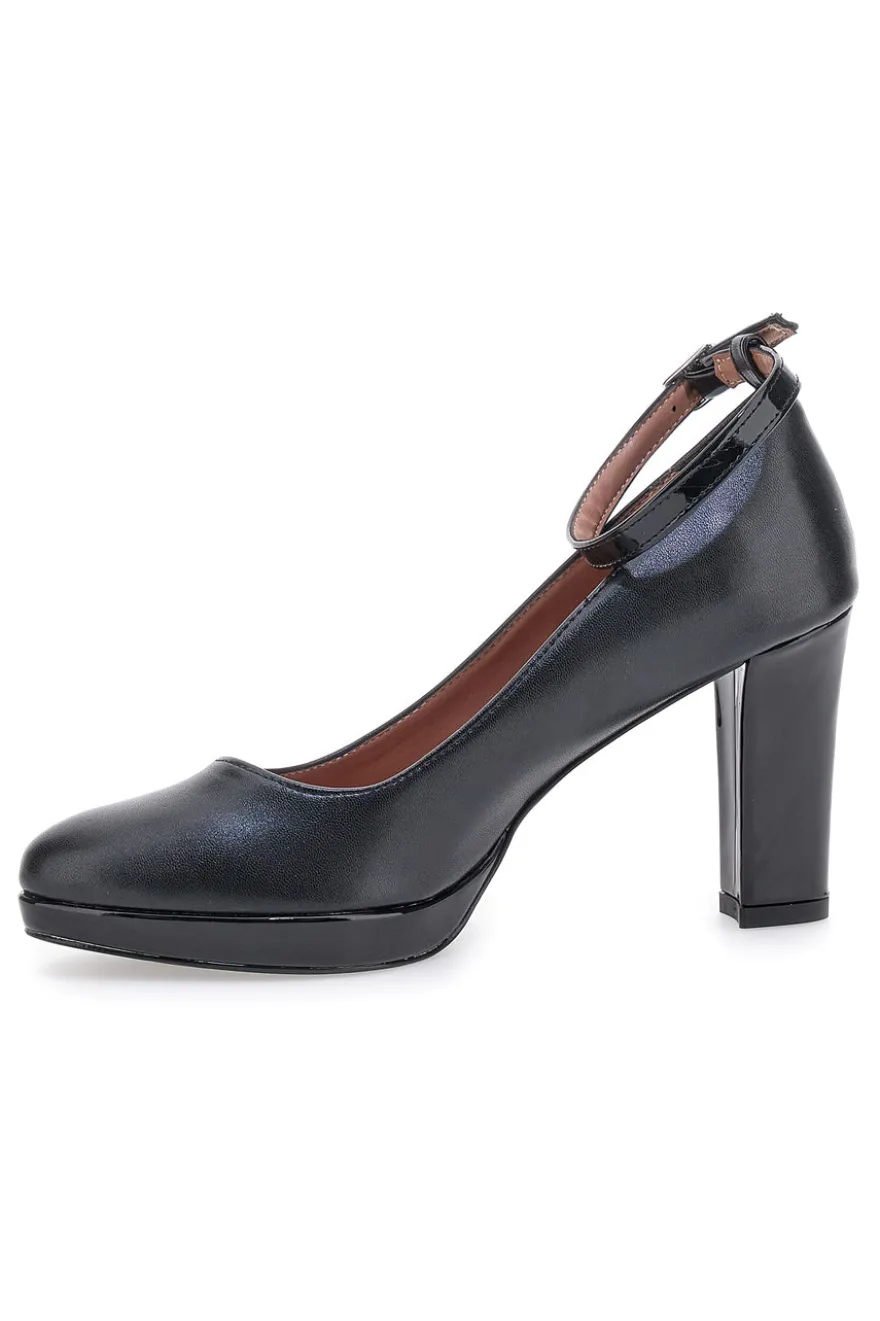Décolleté nere con cinturino e plateau Pittarello Class 2594