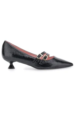 Décolleté Nere Con Cinturini e Tacco Basso Pittarello Glam 3662T