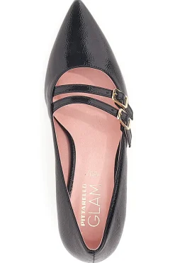 Décolleté Nere Con Cinturini e Tacco Basso Pittarello Glam 3662T