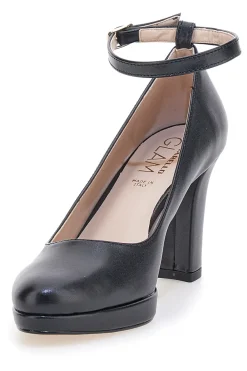 Décolleté nere con cinturino e tacco largo Pittarello Glam 2594PT