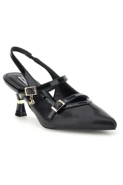 Décolleté nere con cinturini e tacco sagomato Burani 51852c1211