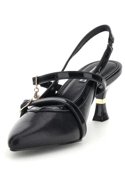 Décolleté nere con cinturini e tacco sagomato Burani 51852c1211