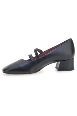 Décolleté nere con cinturini e tacco basso Pittarello glam 6685