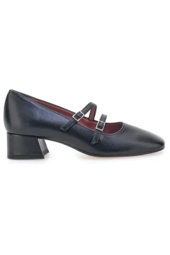 Décolleté nere con cinturini e tacco basso Pittarello glam 6685