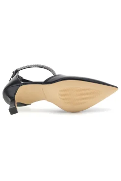 Décolleté nere con cinturino Pittarello couture 709