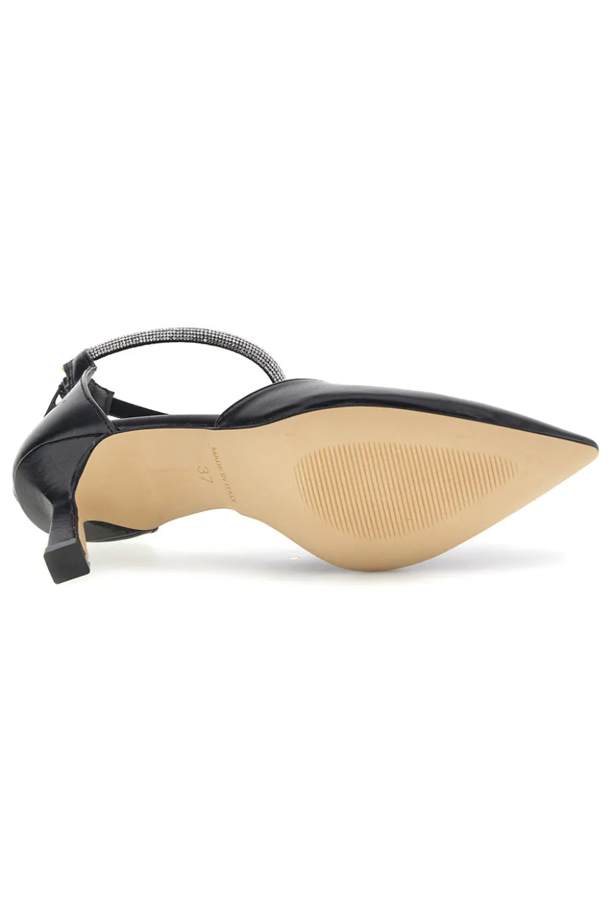 Décolleté nere con cinturino Pittarello couture 709