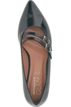 Décolleté nere con cinturini Pittarello glam 3664