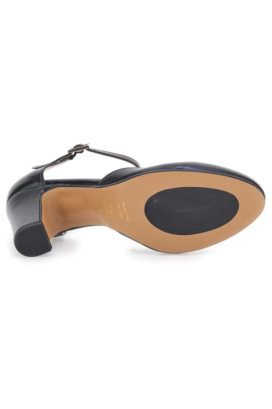 Décolleté Nere con Cinturino alla Caviglia Made in Italy PITTARELLO GLAM 2561