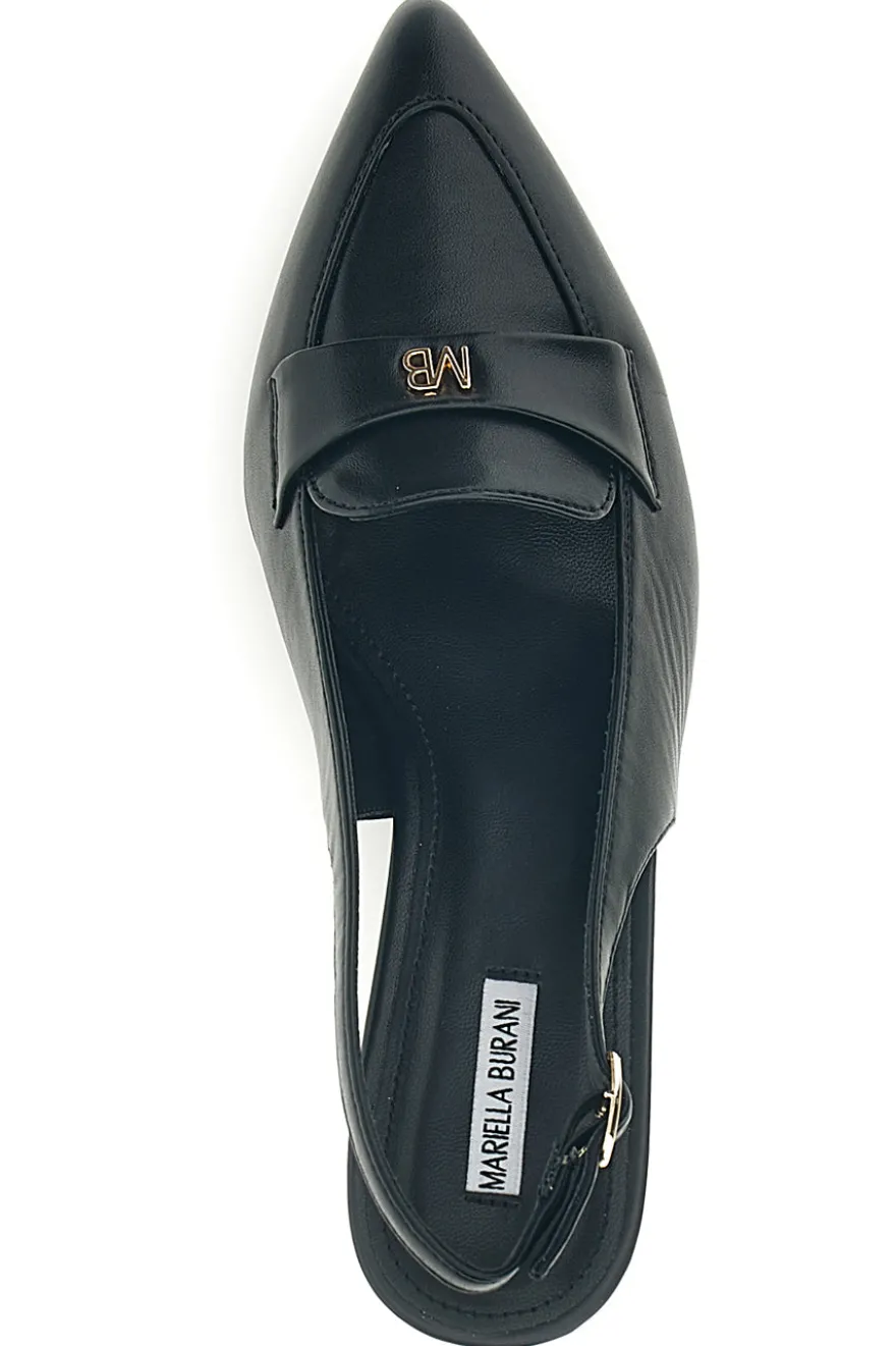 Décolleté nere con cinturino slingback e morsetto decorativo Mariella Burani 51101C1563