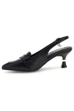 Décolleté nere con cinturino slingback e morsetto decorativo Mariella Burani 51101C1563