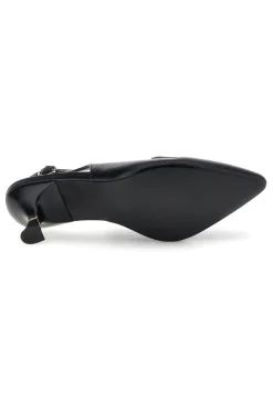 Décolleté nere con cinturino slingback e morsetto decorativo Mariella Burani 51101C1563