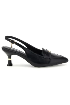 Décolleté nere con cinturino slingback e morsetto decorativo Mariella Burani 51101C1563