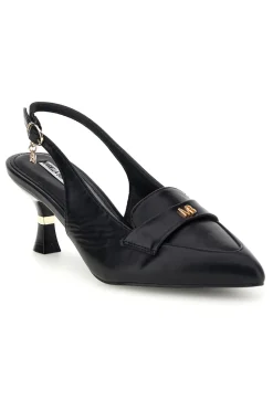 Décolleté nere con cinturino slingback e morsetto decorativo Mariella Burani 51101C1563