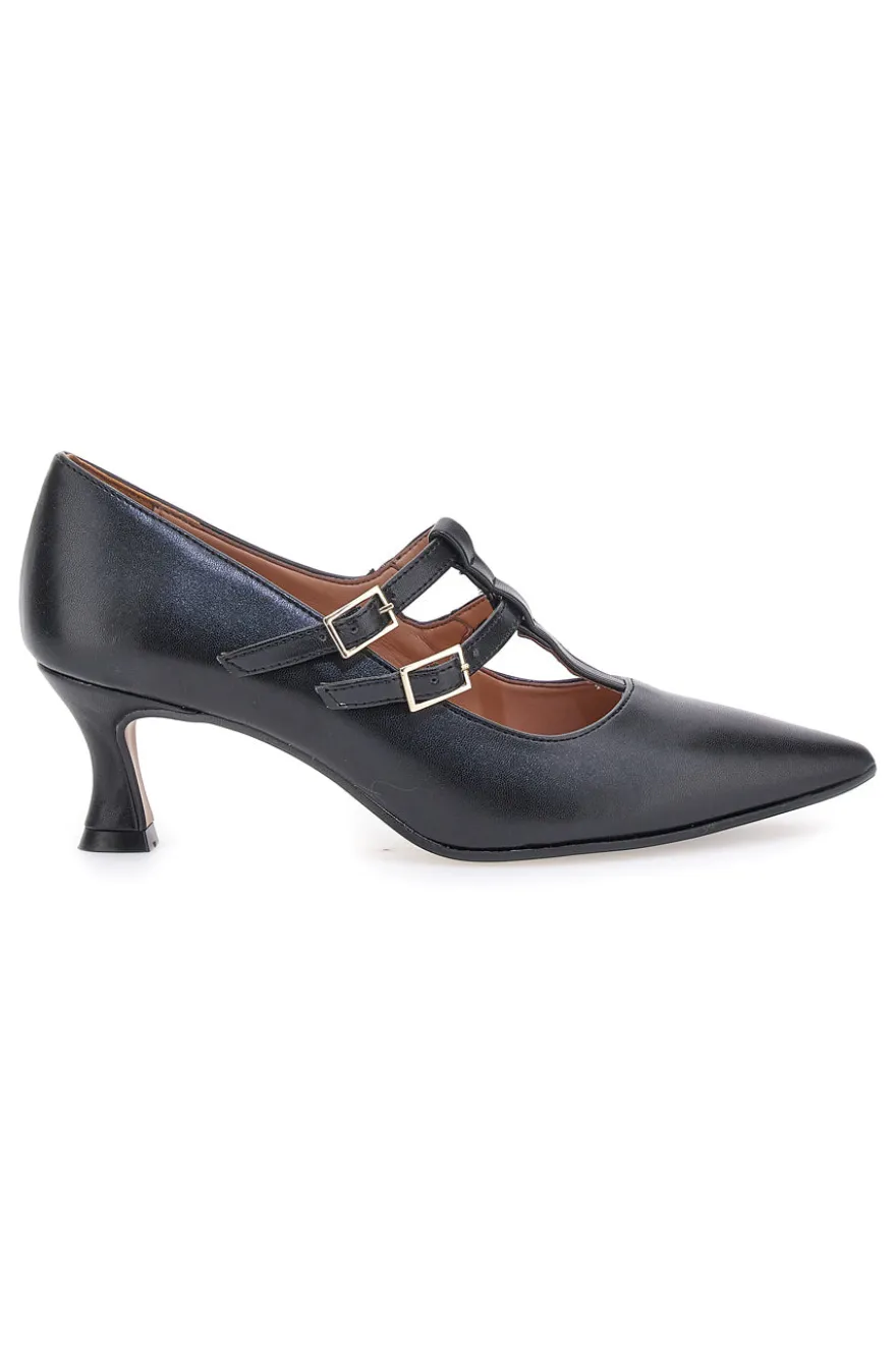 Décolleté Nere Con Tacco 6 cm Made In Italy cm Pittarello P6012