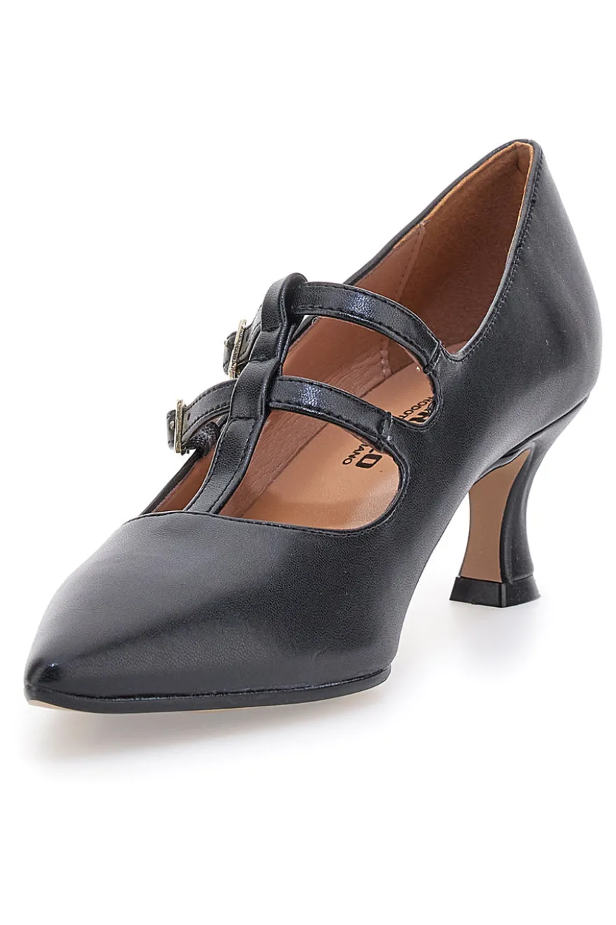 Décolleté Nere Con Tacco 6 cm Made In Italy cm Pittarello P6012