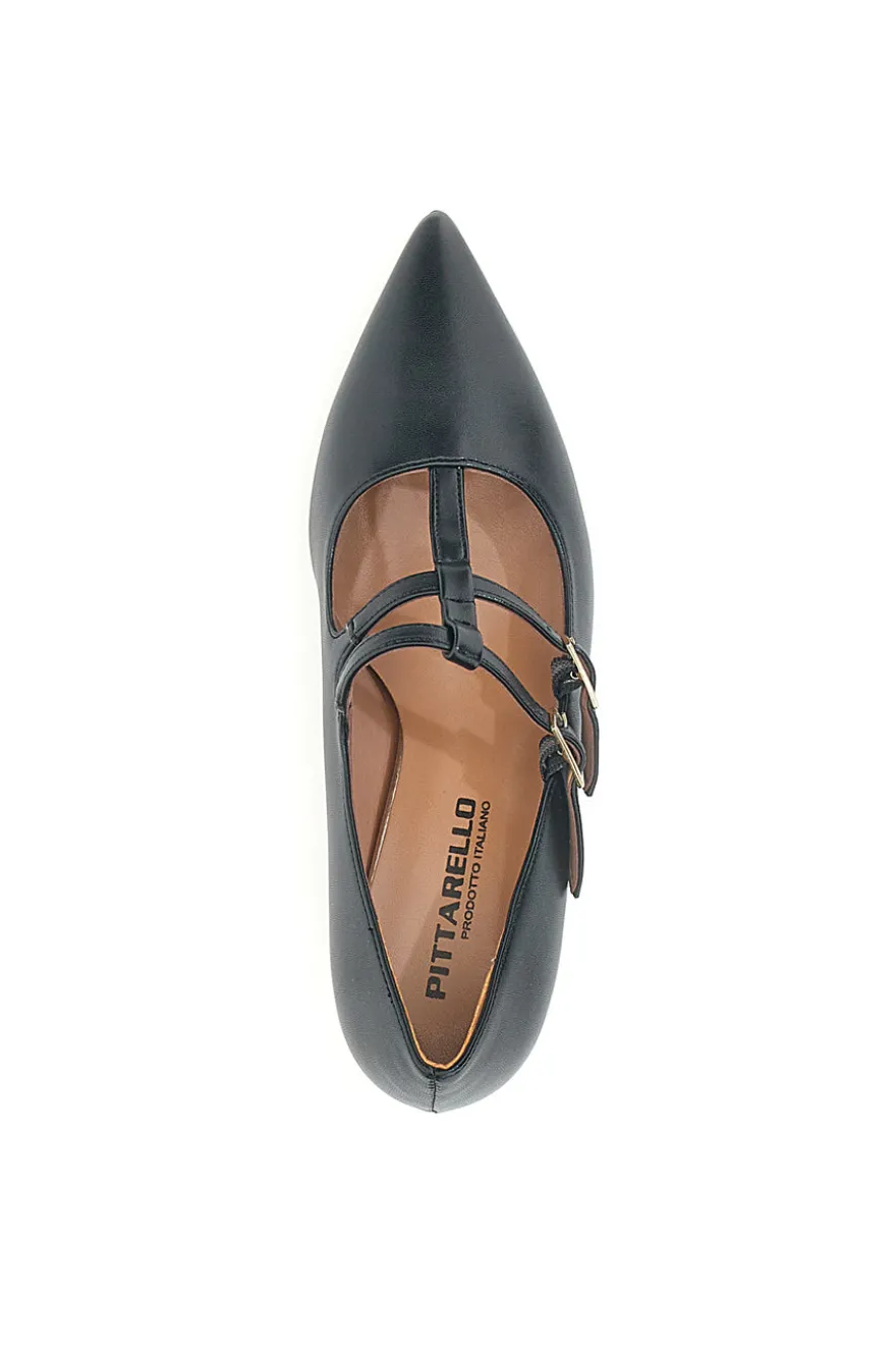 Décolleté Nere Con Tacco 6 cm Made In Italy cm Pittarello P6012