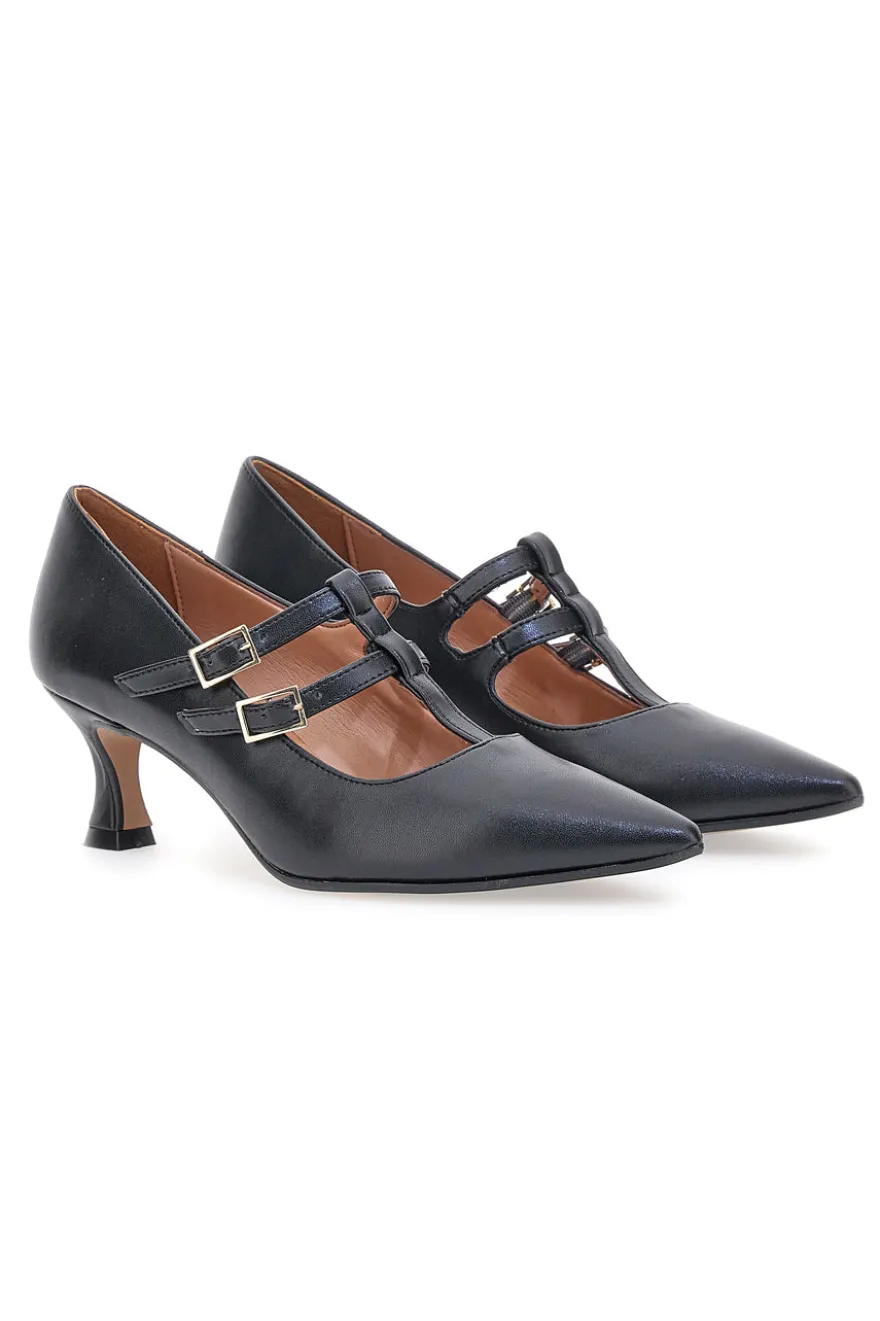 Décolleté Nere Con Tacco 6 cm Made In Italy cm Pittarello P6012