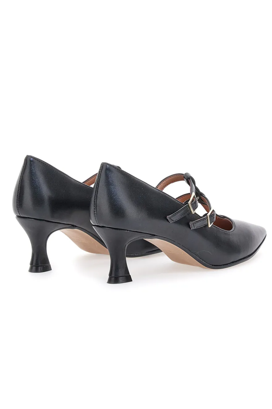 Décolleté Nere Con Tacco 6 cm Made In Italy cm Pittarello P6012