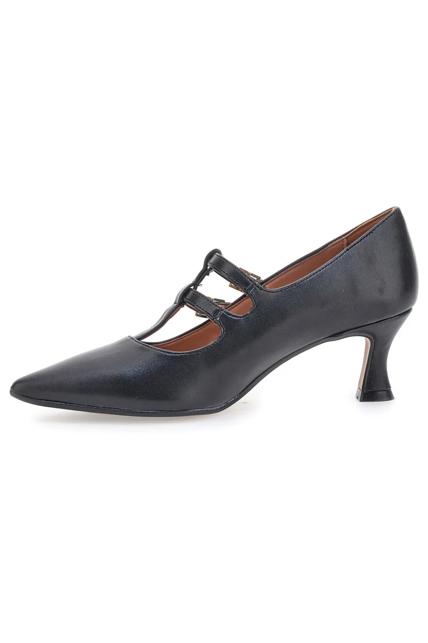 Décolleté Nere Con Tacco 6 cm Made In Italy cm Pittarello P6012