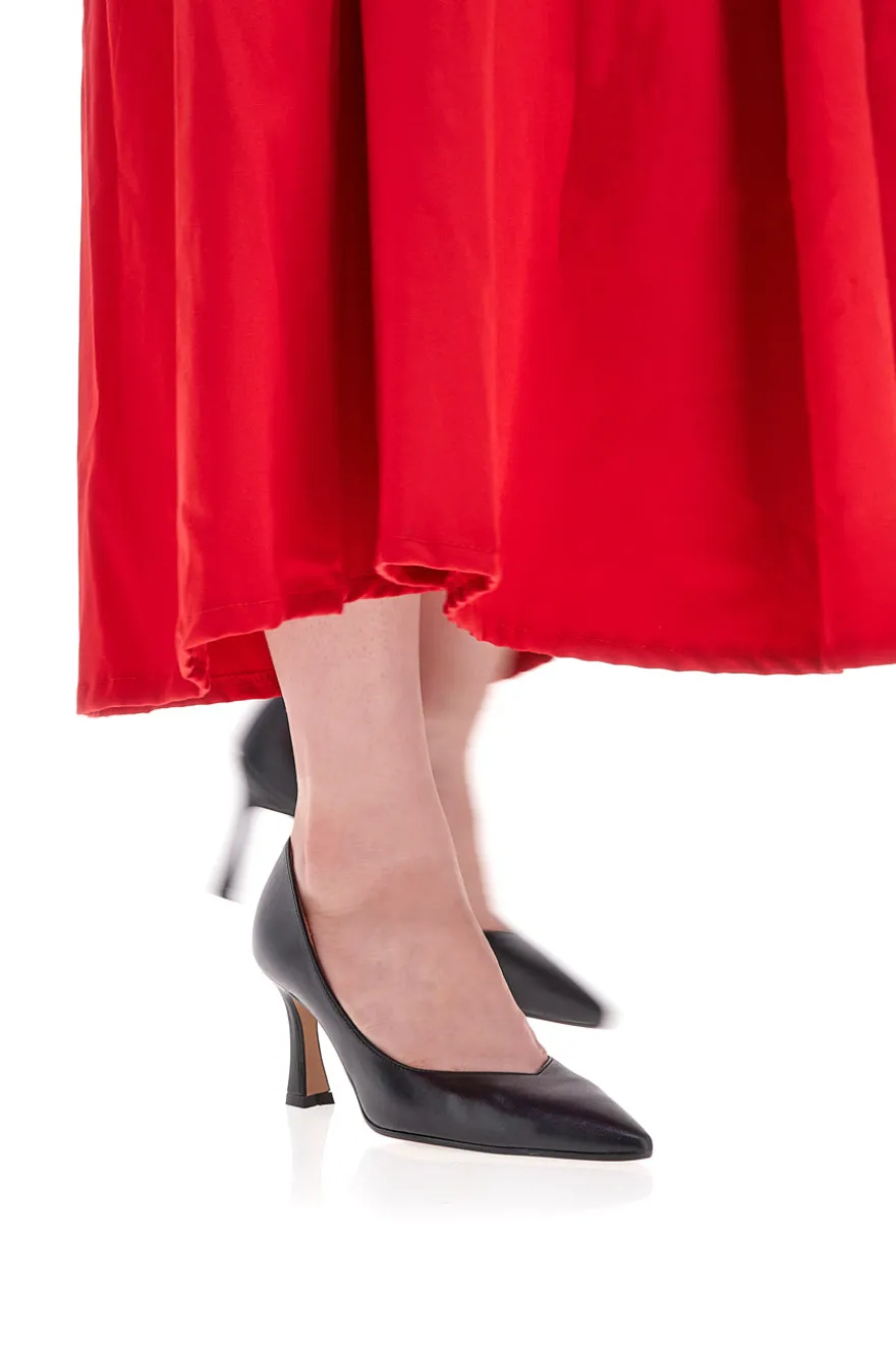Décolleté Nere Con Tacco 8 cm Made In Italy Pittarello 3354