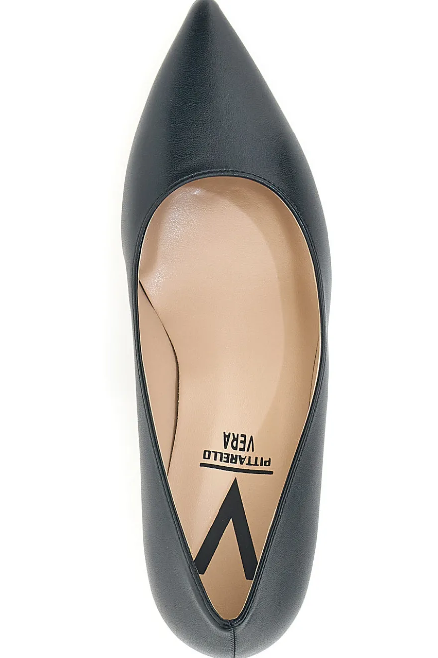 Décolleté nere con tacco basso e punta affusolata Pittarello vera 6043