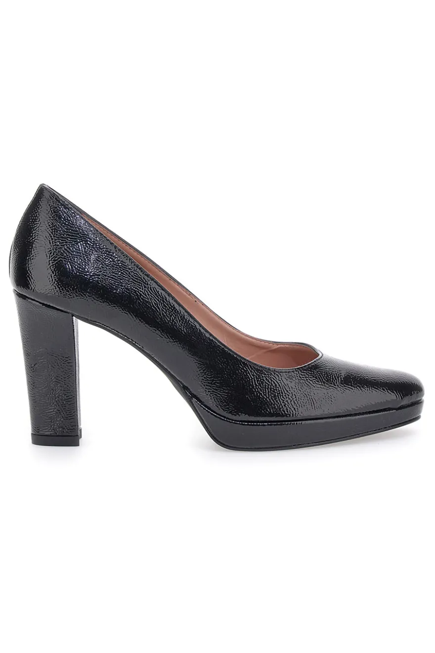 Décolleté Nere Effetto Lucido con Tacco Largo PITTARELLO GLAM 1043PY