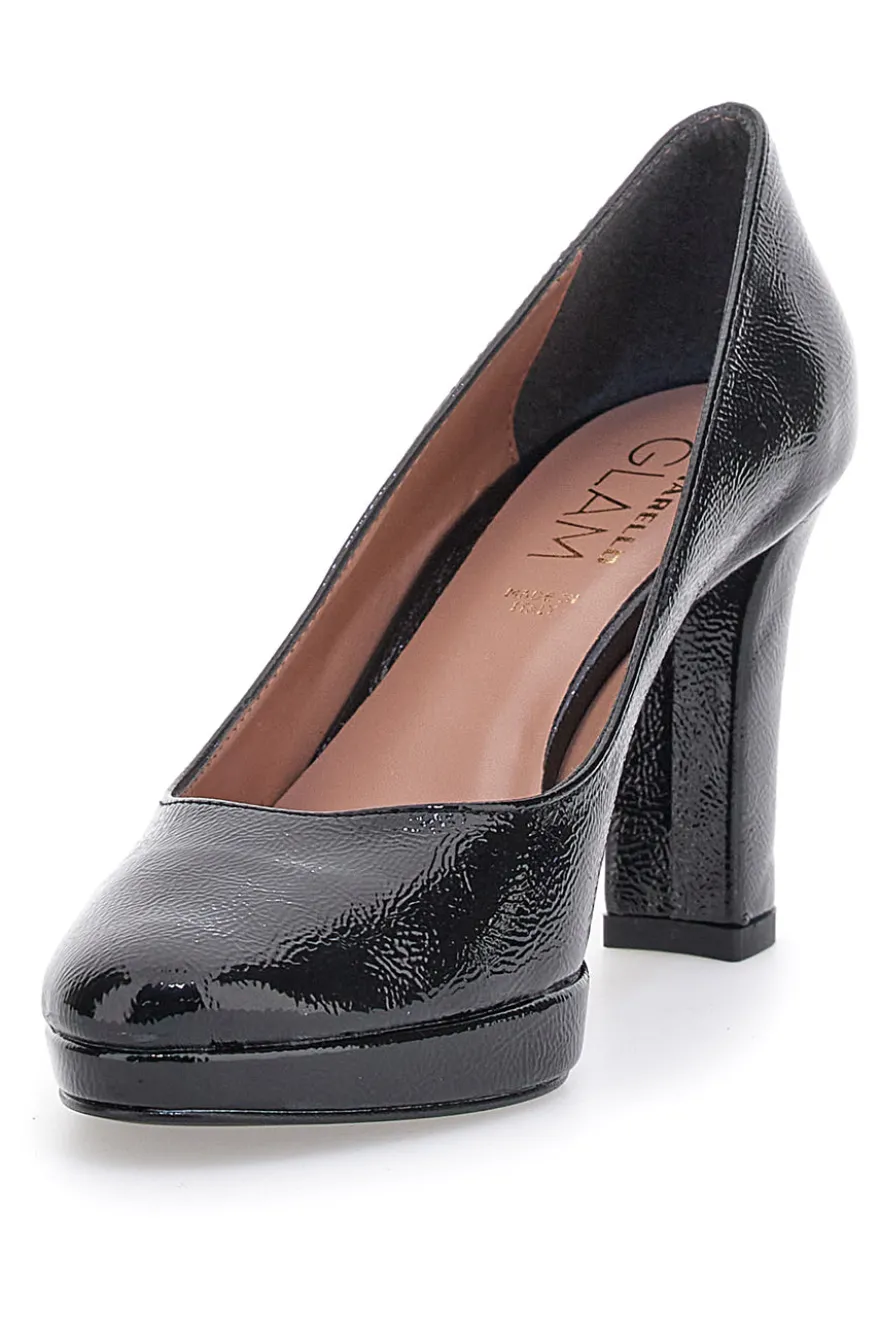 Décolleté Nere Effetto Lucido con Tacco Largo PITTARELLO GLAM 1043PY