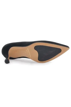 Décolleté nere in pelle scamosciata con tacco Pittarello Plus 777 Made in Italy