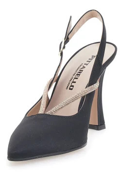 Décolleté Nere Slingback con Strass PITTARELLO 100