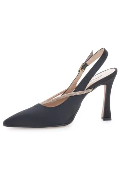Décolleté Nere Slingback con Strass PITTARELLO 100