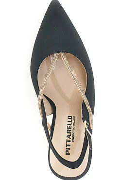 Décolleté Nere Slingback con Strass PITTARELLO 100