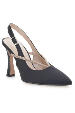 Décolleté Nere Slingback con Strass PITTARELLO 100