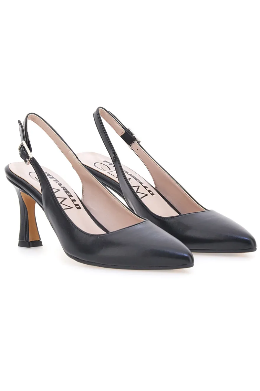 Décolleté Nere Slingback con Tacco Medio PITTARELLO GLAM 2371