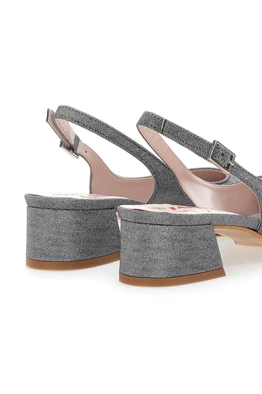 Décolleté Nere Slingback Effetto Brillantini PITTARELLO GLAM 3123