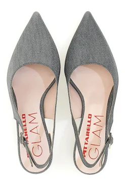 Décolleté Nere Slingback Effetto Brillantini PITTARELLO GLAM 3123