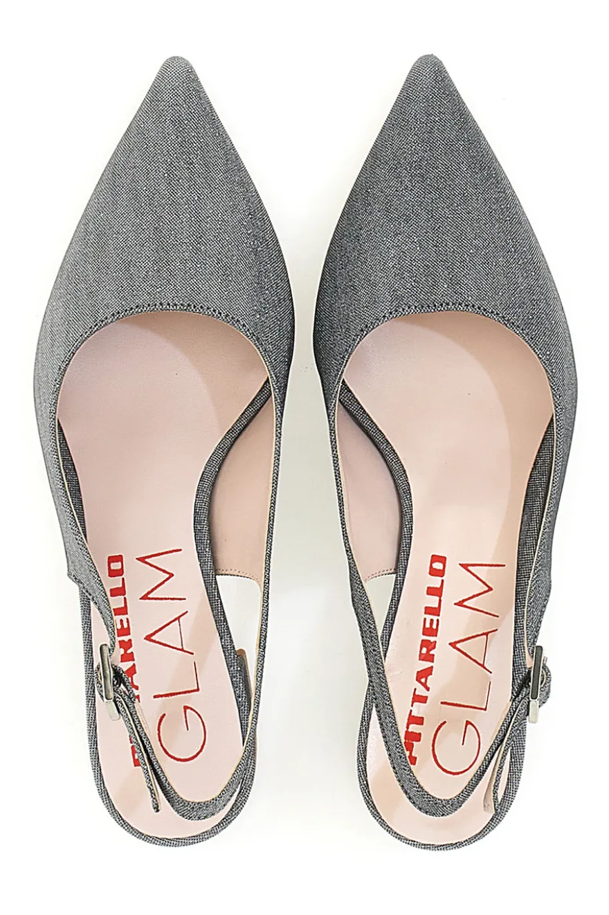 Décolleté Nere Slingback Effetto Brillantini PITTARELLO GLAM 3123