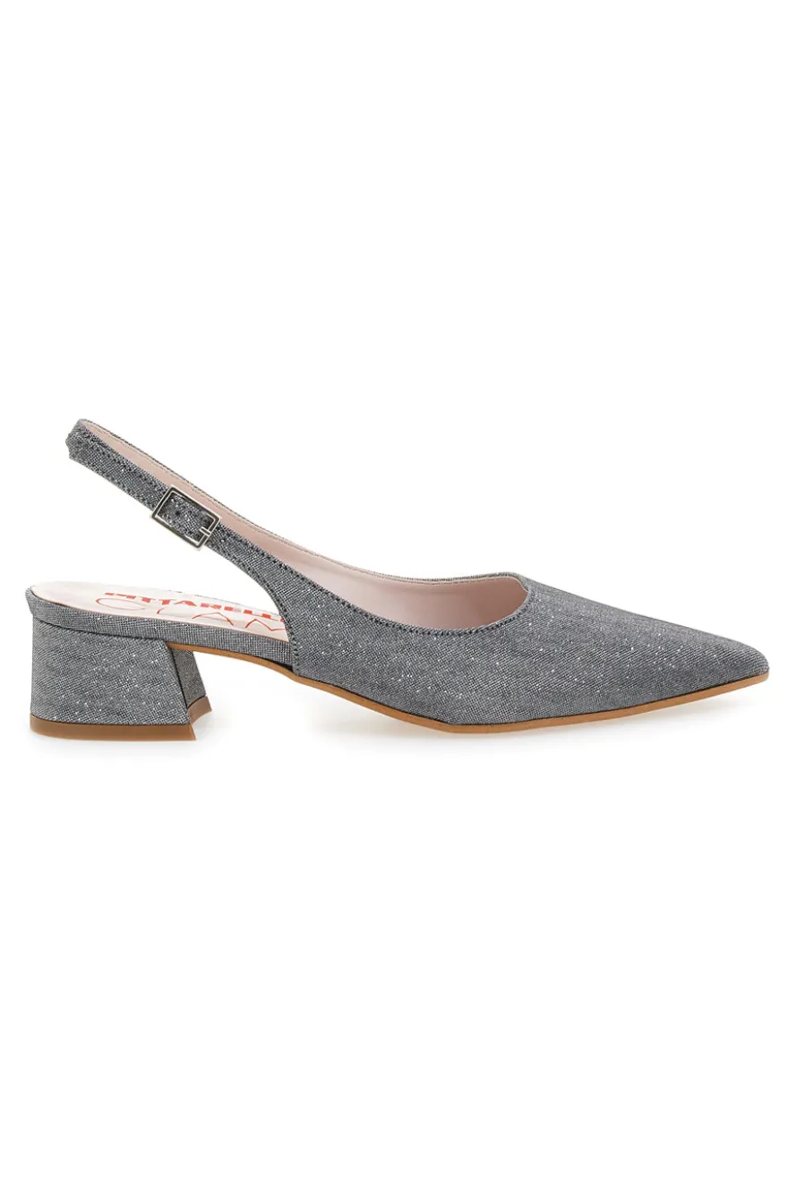Décolleté Nere Slingback Effetto Brillantini PITTARELLO GLAM 3123