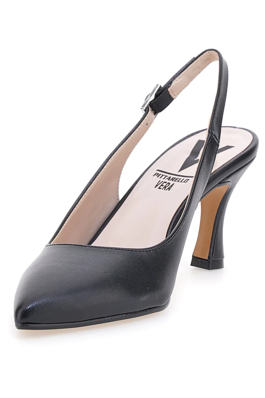 Décolleté nere slingback Made in Italy Pittarello 4371