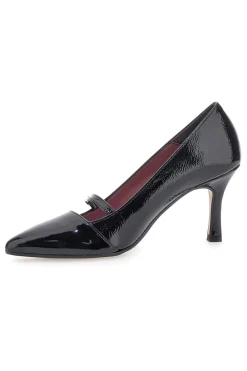 Décolleté nere verniciate con cinturino Pittarello glam 63100