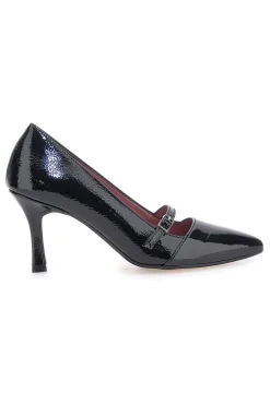 Décolleté nere verniciate con cinturino Pittarello glam 63100
