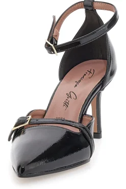 Décolleté nere verniciate con cinturini e tacco a spillo Francesca gritti P8049