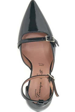 Décolleté nere verniciate con cinturini e tacco a spillo Francesca gritti P8049